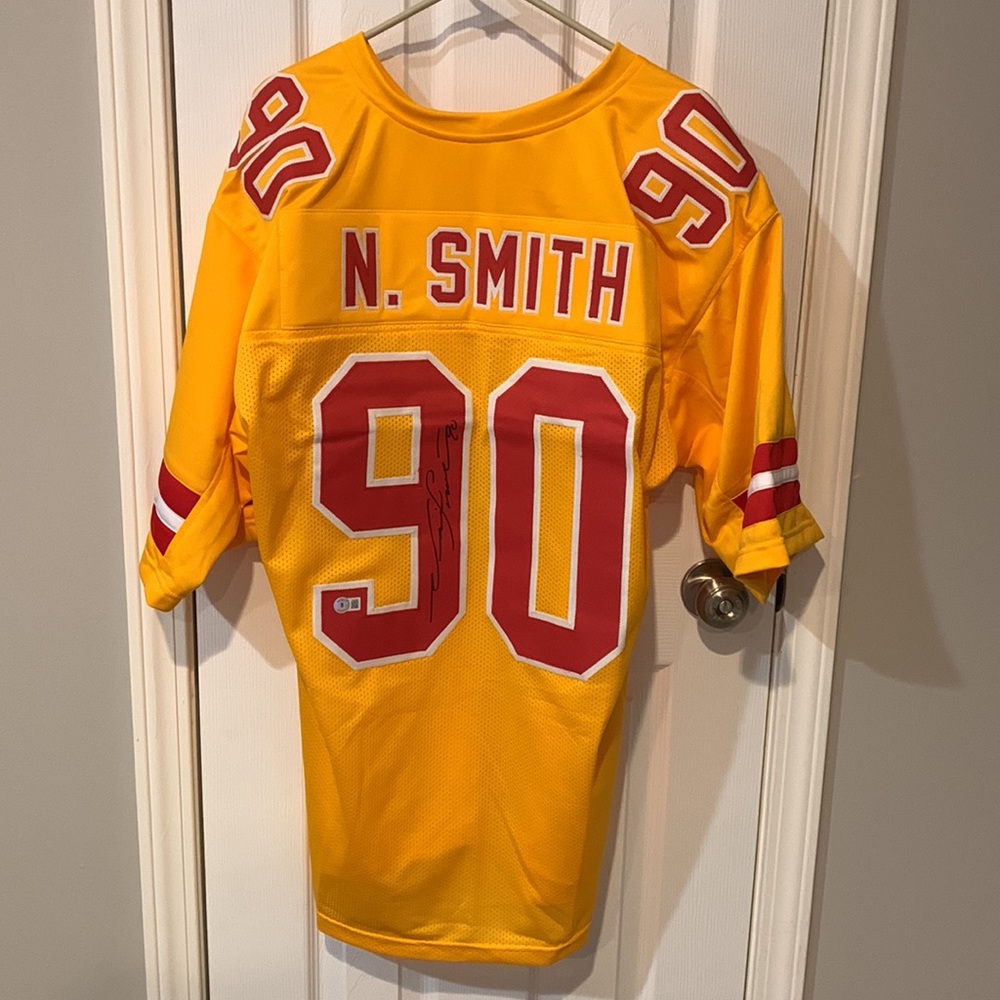 NWT KC Chiefs Neil Smith Autographed Jersey